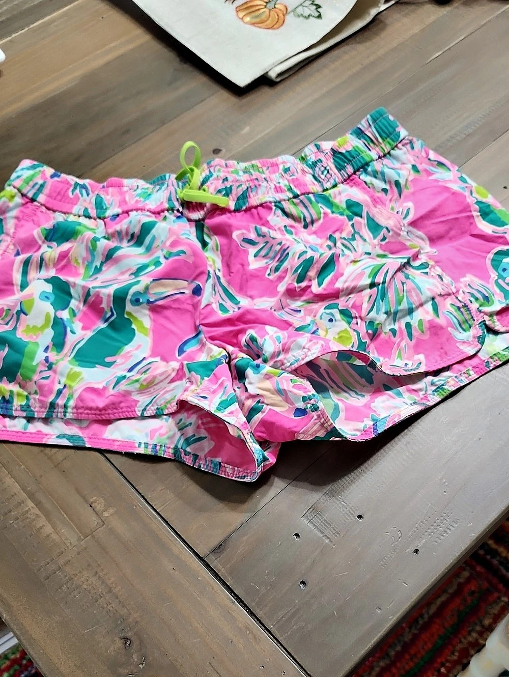 Lilly Pulitzer Luxletic Run Around Short Pink & Green M
